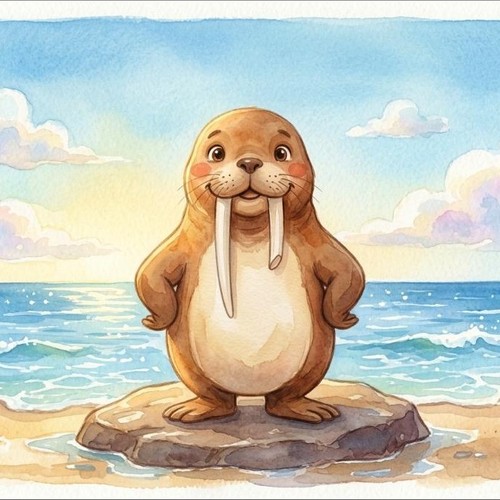 Portrait of Melo the walrus